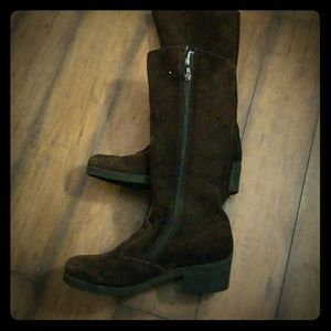 L.L. Bean Women's Knee High Zipper Boots Shearling